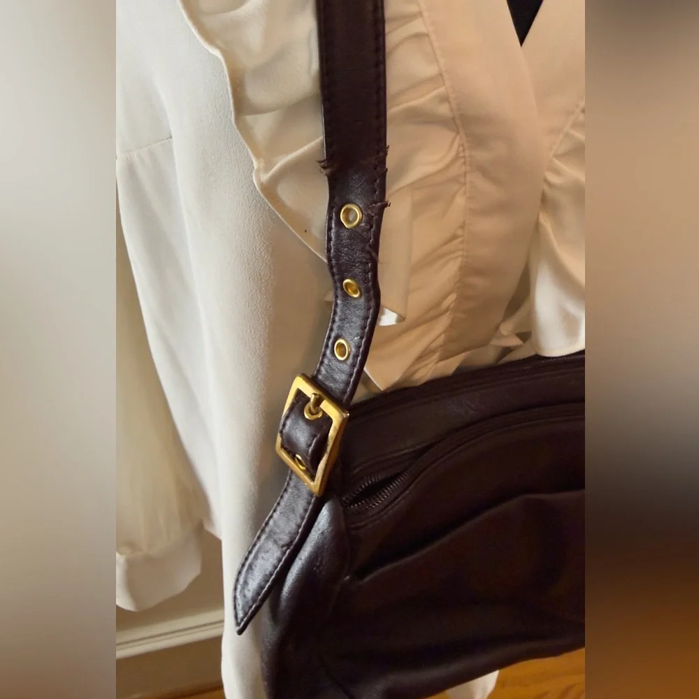 Vintage‎ Etienne Aigner Dark Brown Genuine Leather Shoulder Bag